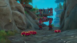 Lightyear Frontier get rabbages: Player standing behind rabbages in ravine