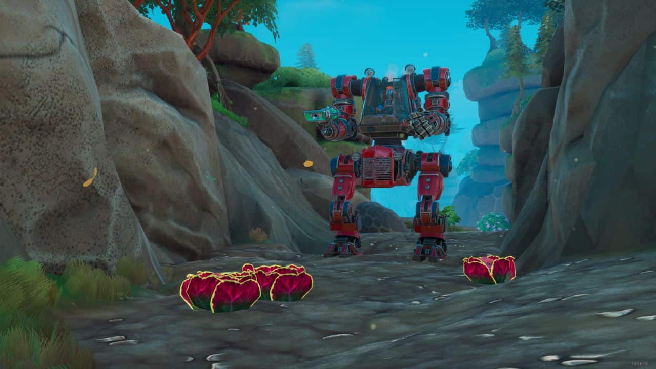 Lightyear Frontier get rabbages: Player standing behind rabbages in ravine