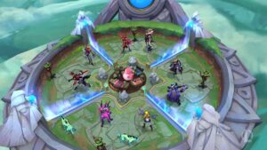 League of Legends Arena: four teams on Arena mode.
