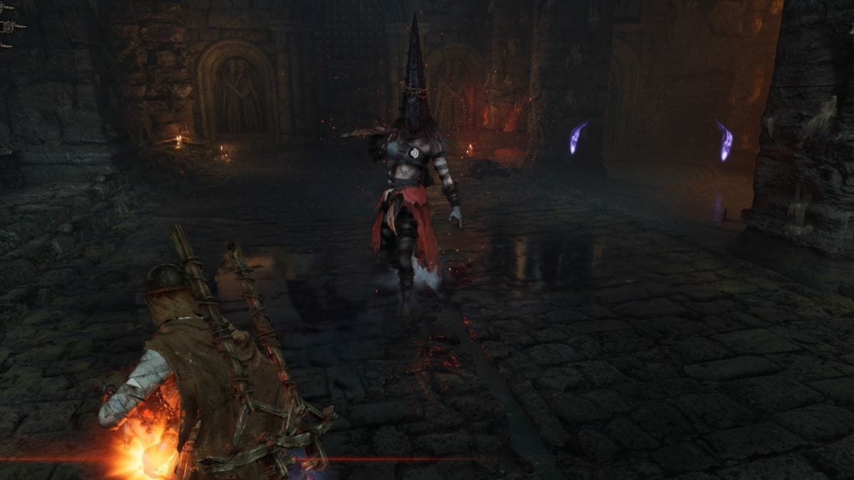 Dark Souls III - Screenshot 2 showcasing strategies to beat Scourged Sister Delyth.