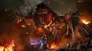 Lords of the fallen Xbox Game Pass: A demon stands before a fiery abyss in Lords of the Fallen