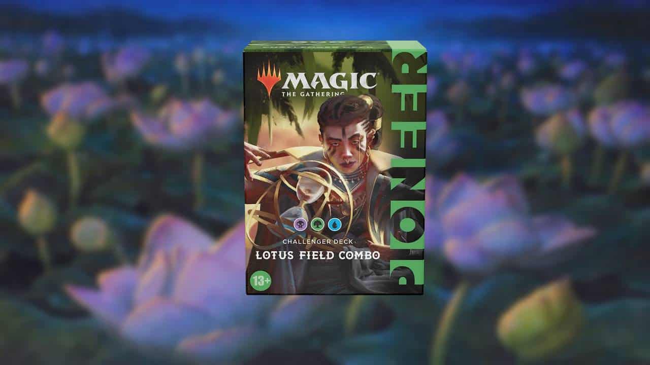 A mesmerizing Magic the Gathering card featuring a stunning lotus in the background.