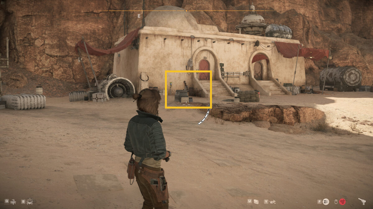 Star Wars Holodrama locations: Kay exploring Tatooine.
