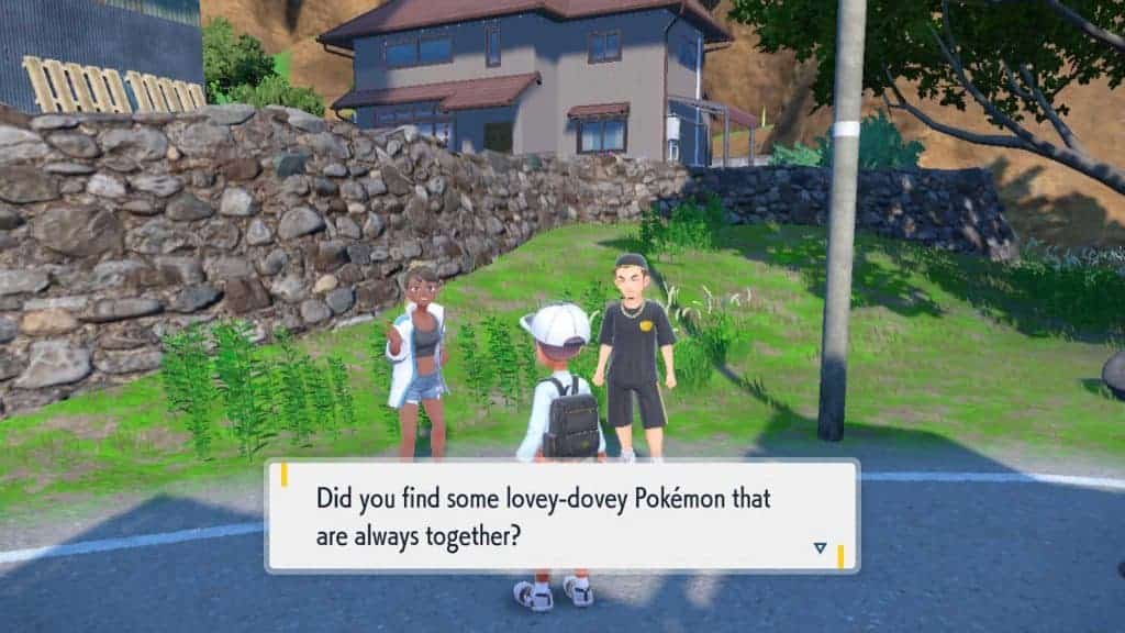 lovey-dovey Pokemon game showing a group of players