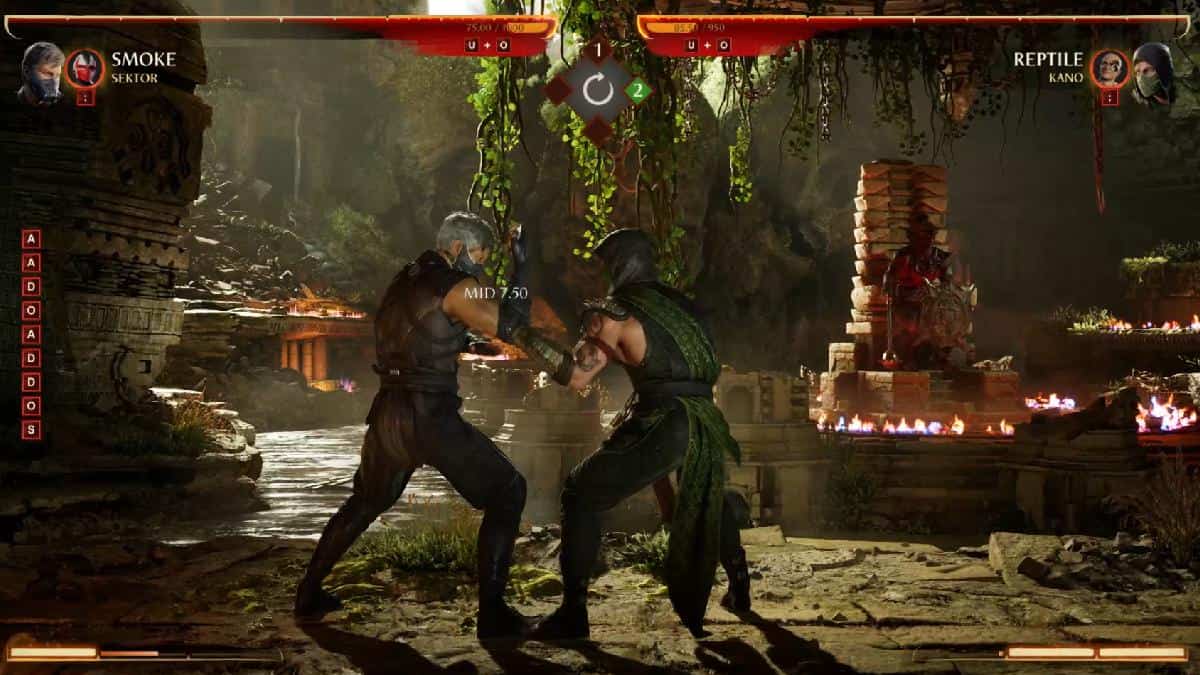 A battle of Mortal Kombat fighters showcasing impressive combat skills and strategies, including effective blocking techniques.