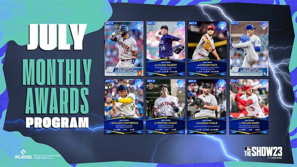 MLB The Show 23 July Monthly Awards program.