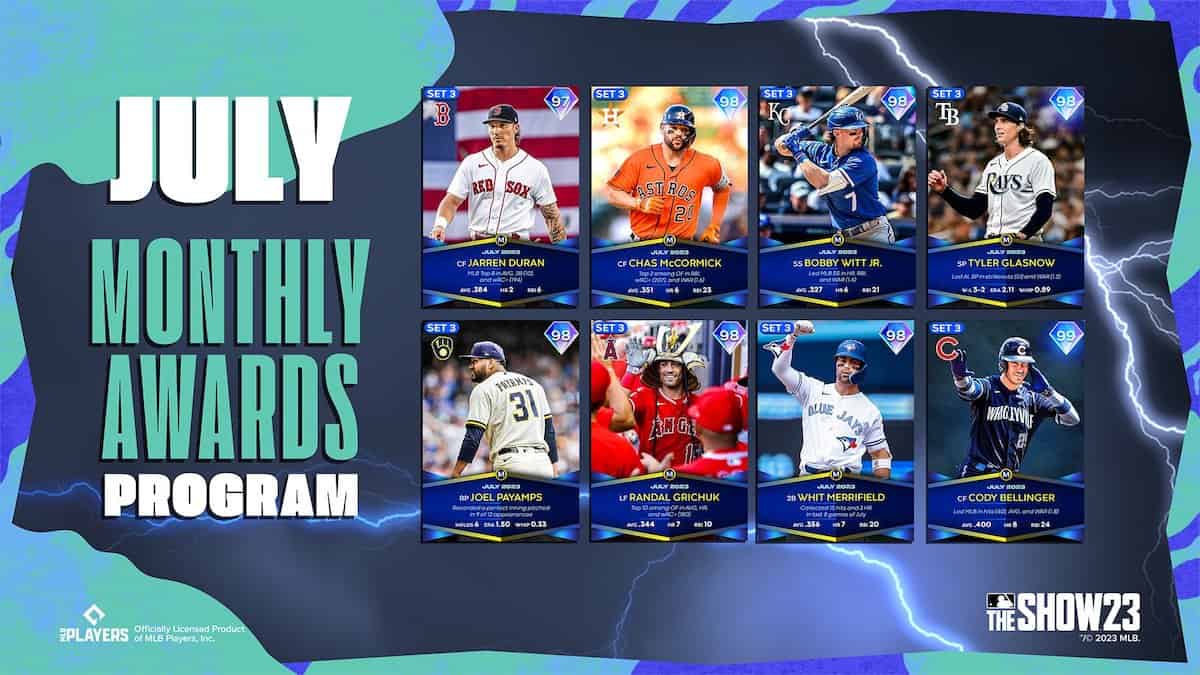 MLB The Show 23 July Monthly Awards players