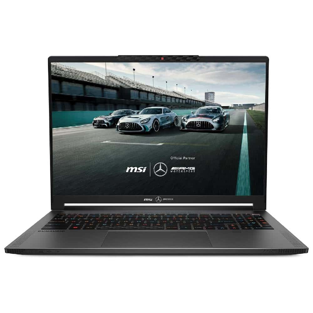 The Mercedes-AMG laptop is shown on a white background.