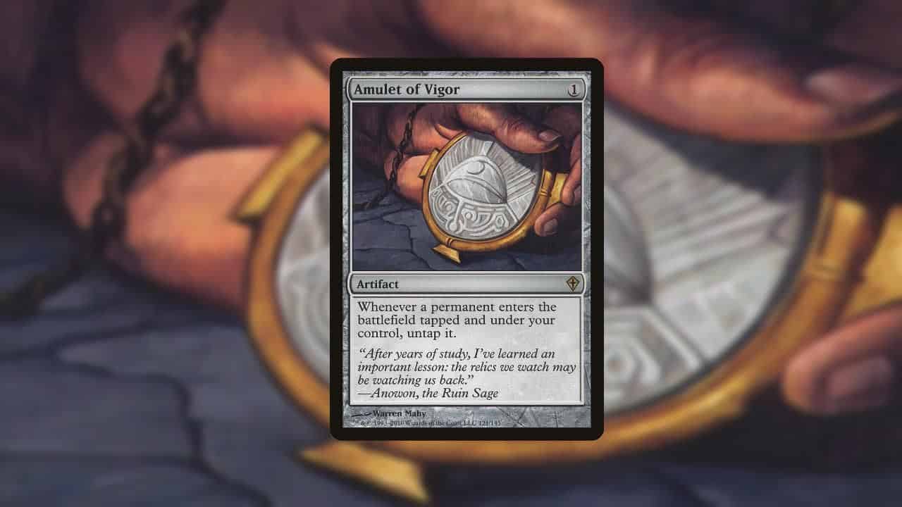 A hand showcasing one of the best Artifacts with a coin resting on it.