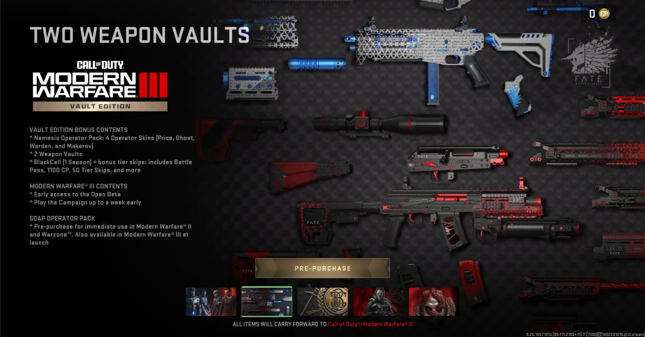 Two weapon vaults for MW3 Vault Edition.