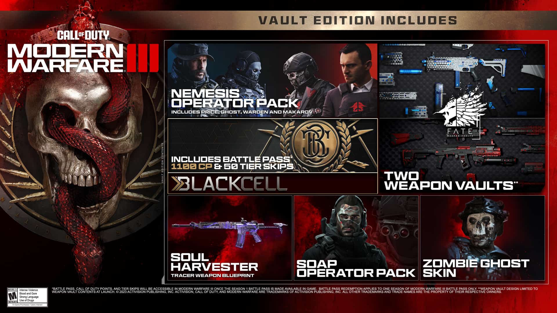 Modern warfare iii collector's edition featuring Zombie Ghost.