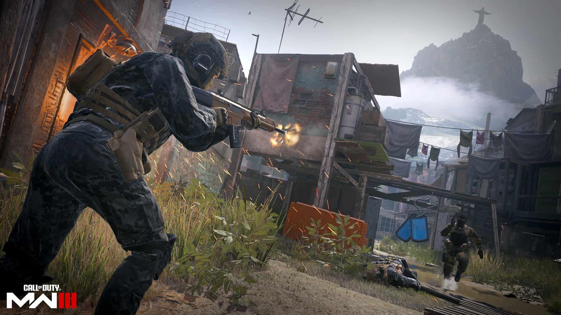 MW3 game modes: One player searches for dog tags of a killed enemy