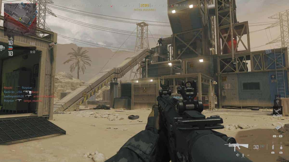 The AMR9's recoil is a showstopper when it comes to picking the best SMG in MW3. Image captured by VideoGamer.
