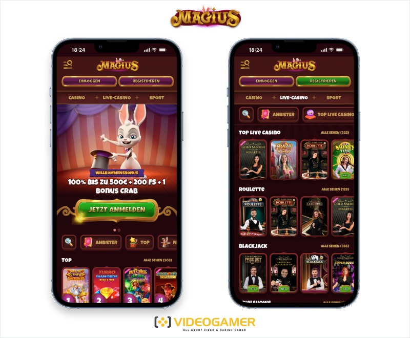 Magius Casino mobile Version für Deutschland