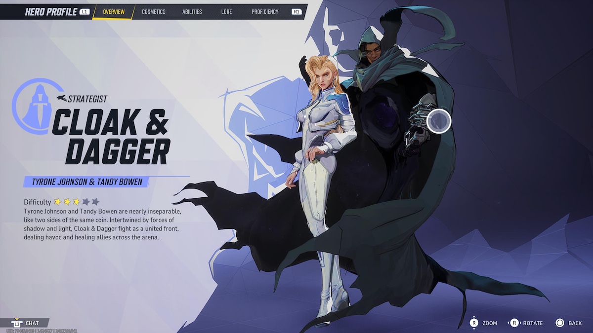 Marvel Rivals cloak and dagger: Cloak and Dagger bio description.