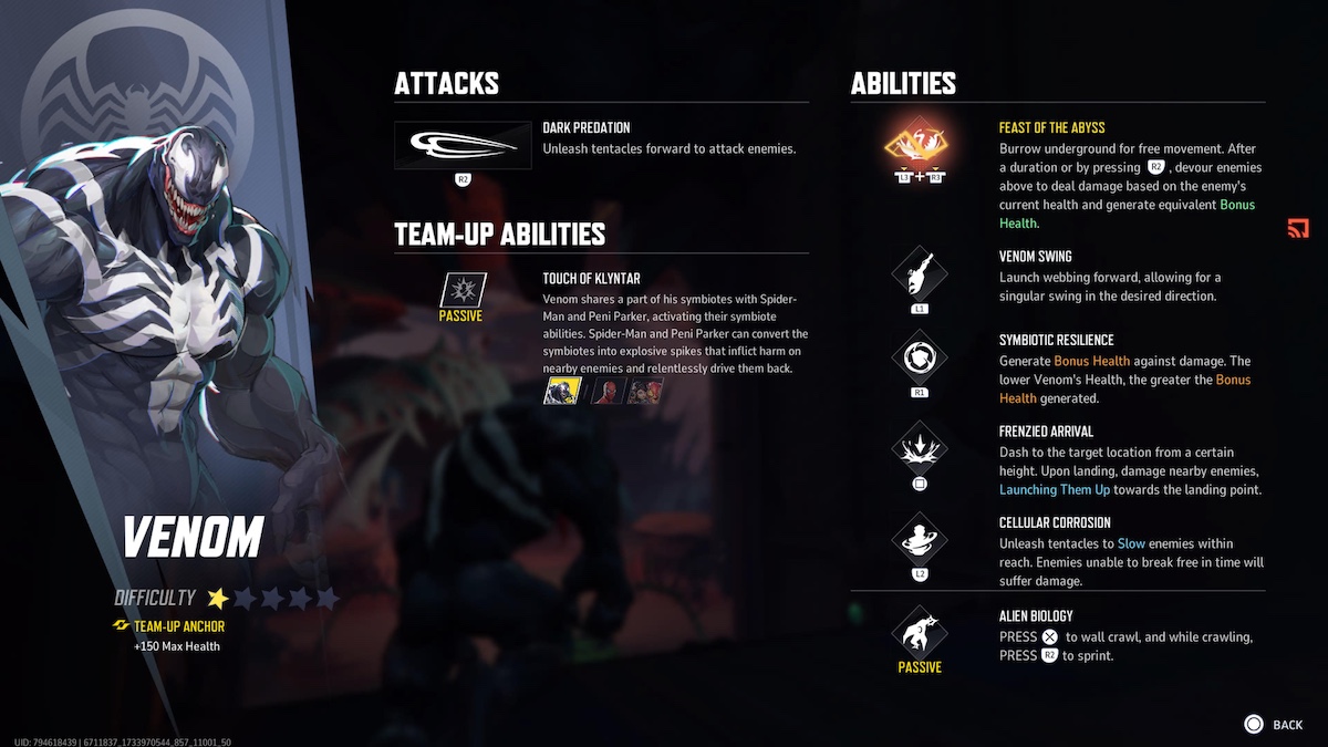 Marvel Rivals Venom: Venom abilities