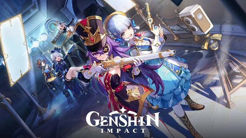 Key art for Genshin Impact 4.3 showing Ayaka and Chevreuse