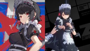 zenless zone zero best ellen build - a comp showing a woman in a maid outfit
