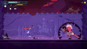 rogue prince of persia early access release date - the prince jumps towards a bull enemy