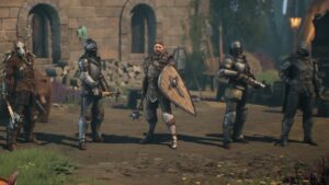 crown wars the black prince release date - medieval soldiers wearing armour stand in a line
