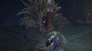 golden hippo bost fight elden ring shadow of the erdtree - a hippo lunges with its mouth open