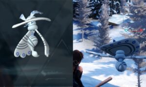 Two images of the Pal Sibelyx in Palworld