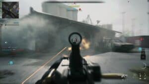 A player checks out the Icarus LMG.