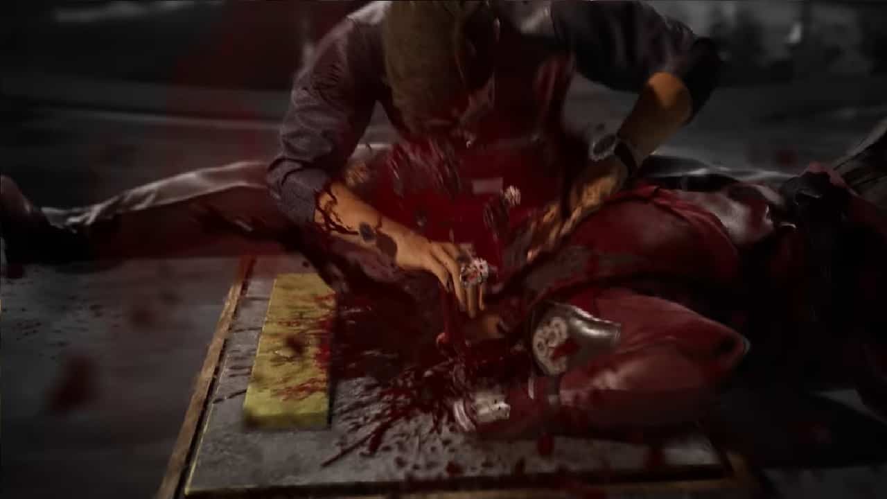 Mortal Kombat 1 fatalities: An image of Johnny Cage's Hollywood Walk of Pain fatality in the latest Mortal Kombat game.