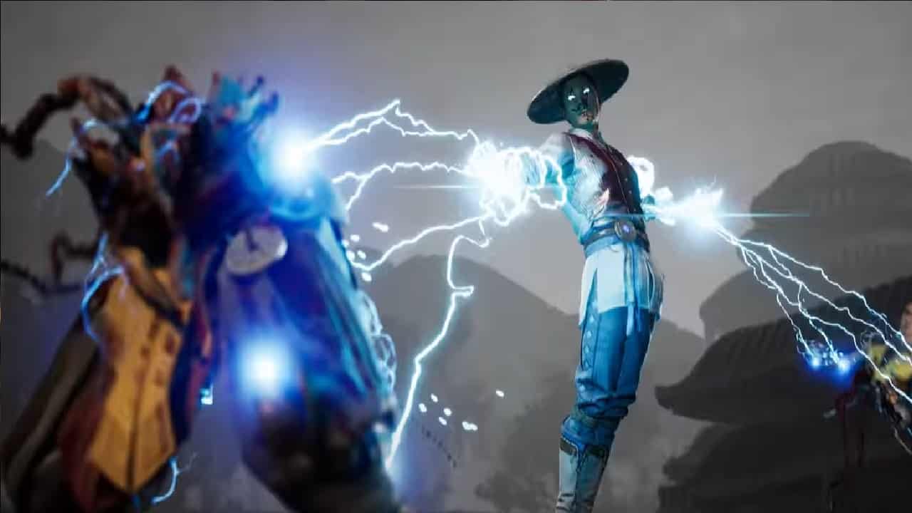 Mortal Kombat 1 fatalities: An image of Raiden's Electric Split fatality in the latest Mortal Kombat game.