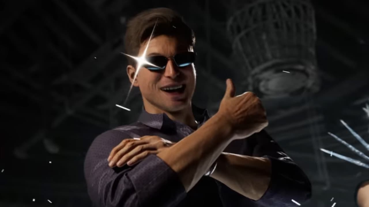 Johnny Cage giving a thumbs up in Mortal Kombat 1