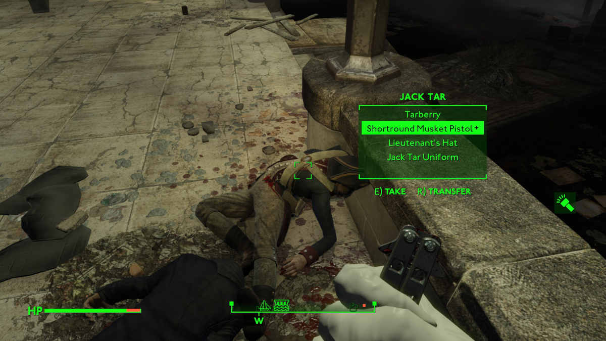 fallout london weapons: Picture of a musket on a naval sailor from Fallout.