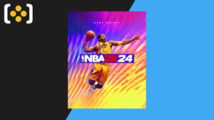 The NBA 2K24 logo on a blue background.