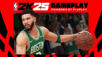 Jayson Tatum holding a basketball in NBA 2K25