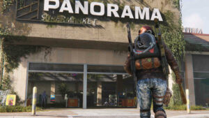 Once-Human-Energy-Links: Picture of a survivor walking into a super market.