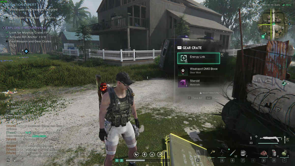 Once Human Throughville mystical crate location