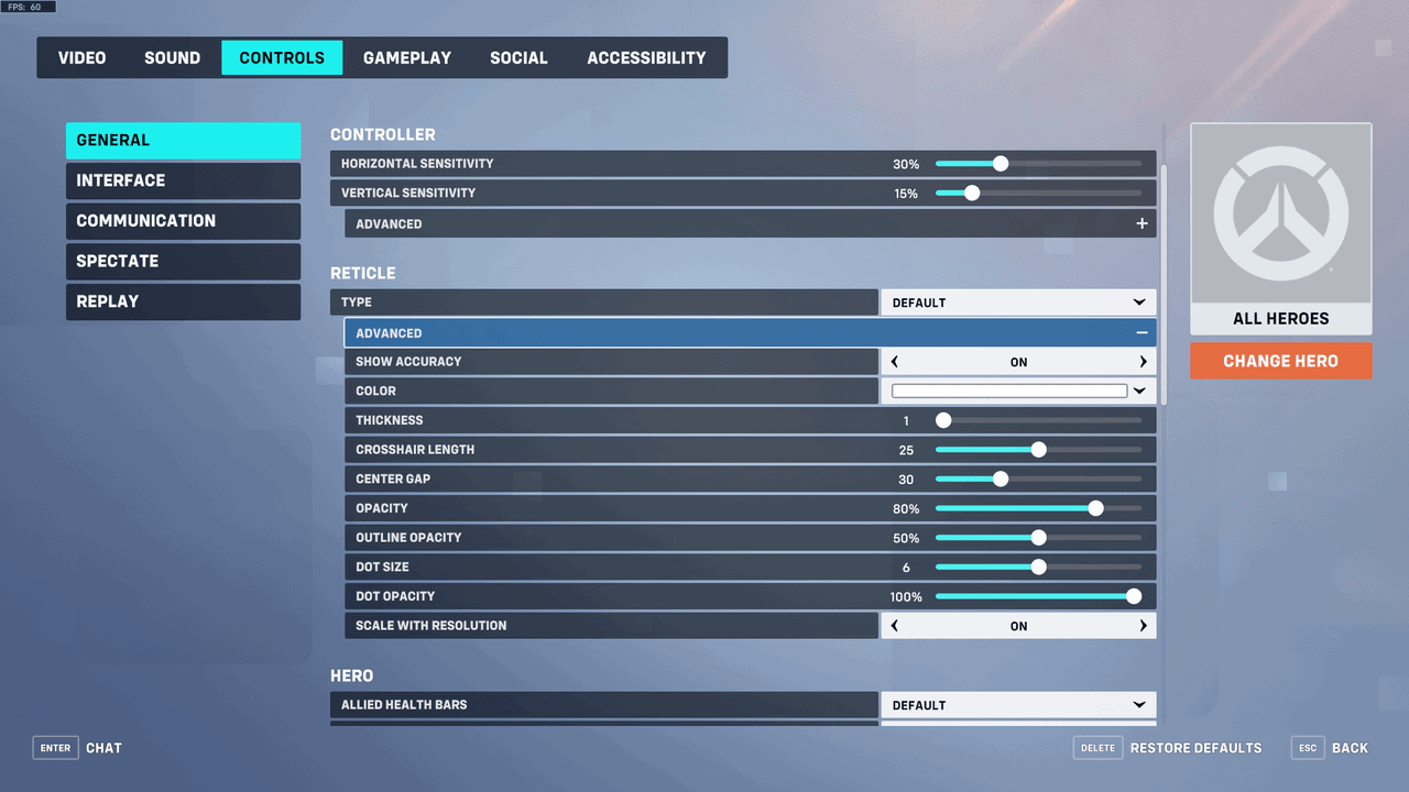 Overwatch 2 How to Change Crosshair