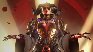 A female character in an Overwatch game.