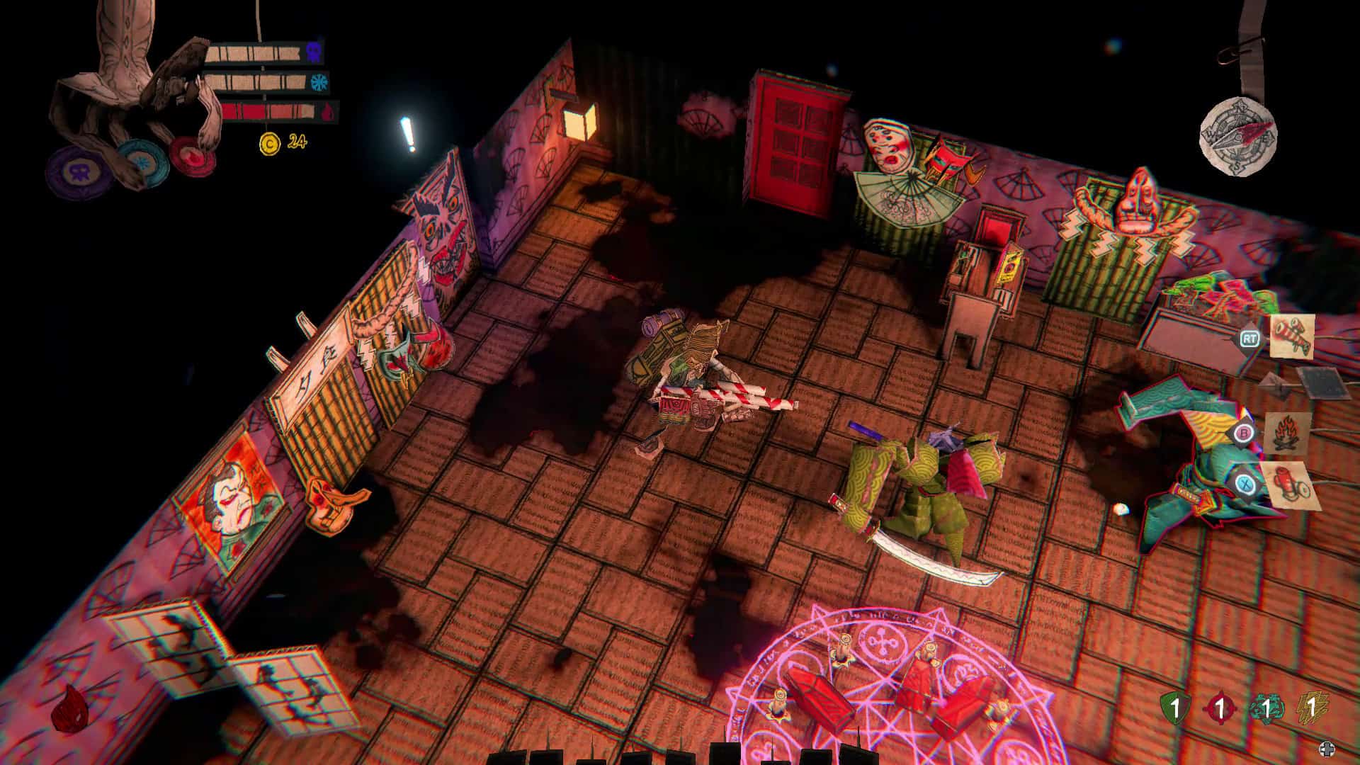 Paper Cut Mansion offers a cardboard-crafted style roguelite for console and PC later this year