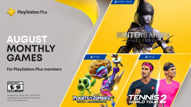 Hunter’s Arena: Legends & Plants vs Zombies: Battle for Neighborville among PS Plus offerings for August