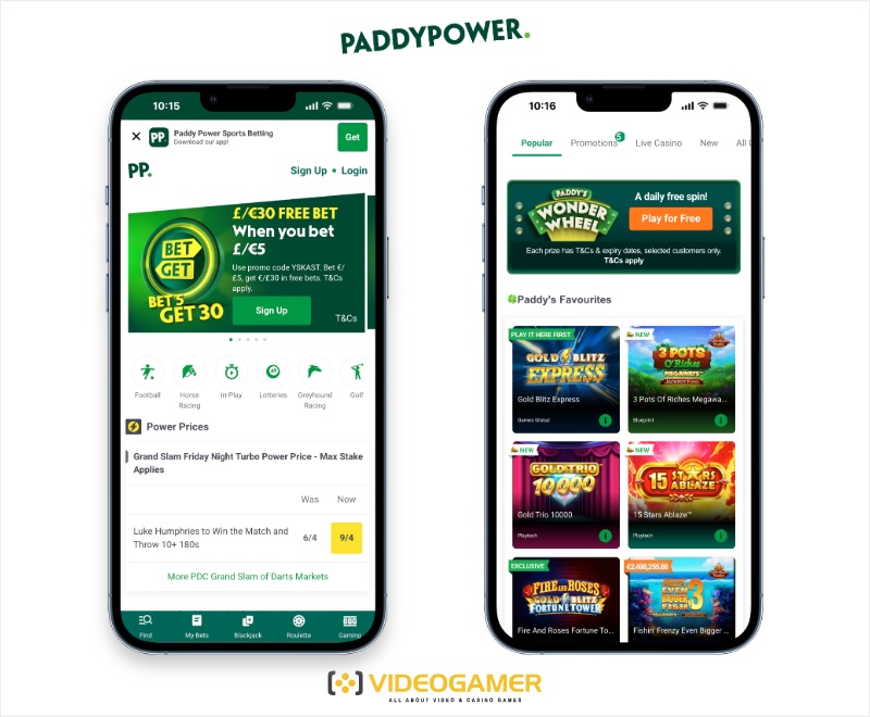 Mobile image of Paddy Power casino