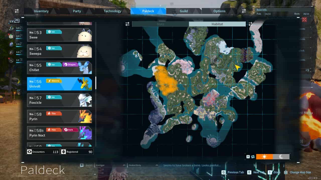 A screenshot of a video game featuring the elusive Univolt.