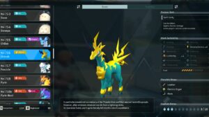 A screenshot displaying how to find and catch a Univolt in a video game.