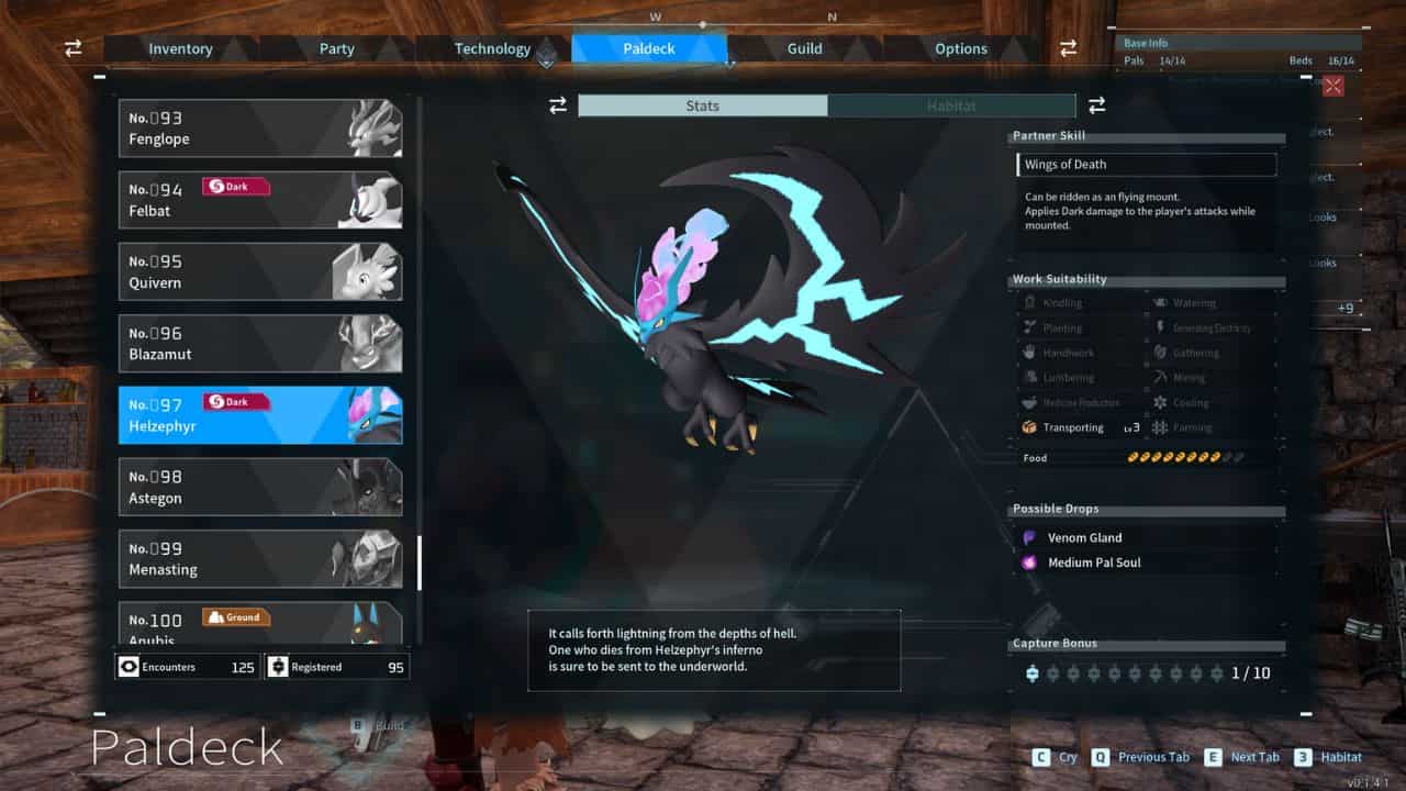 Palworld how to find and catch Helzphyr – Helzephyr spawn location, weaknesses, item drops, and breeding combinations