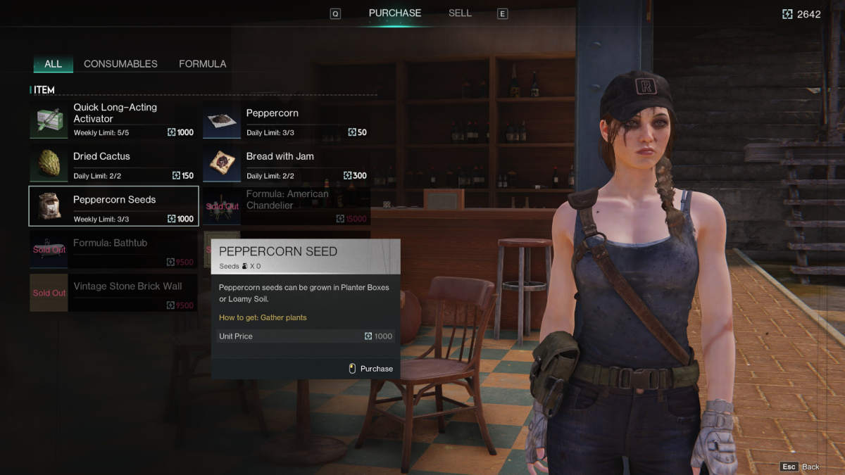 Once Human Peppercorn: players can buy peppercorn seeds from the Deadfall safe zone vendor.