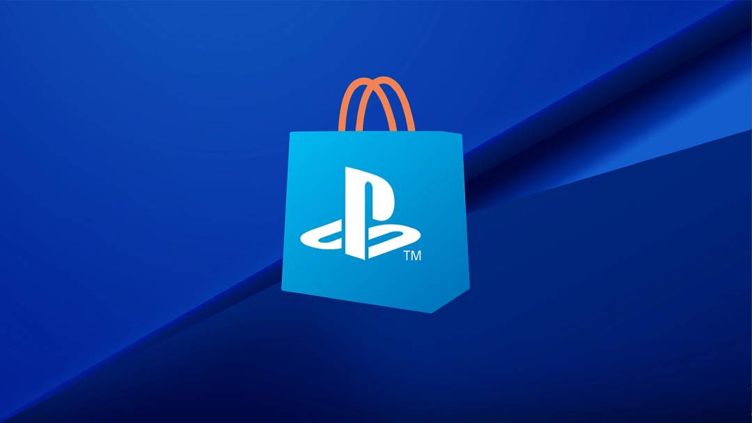 Blue shopping bag with the PlayStation logo