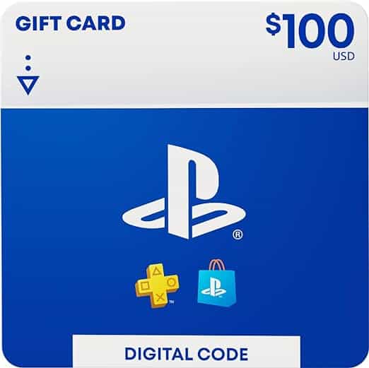 PlayStation Store Gift Card valued at 100 USD.