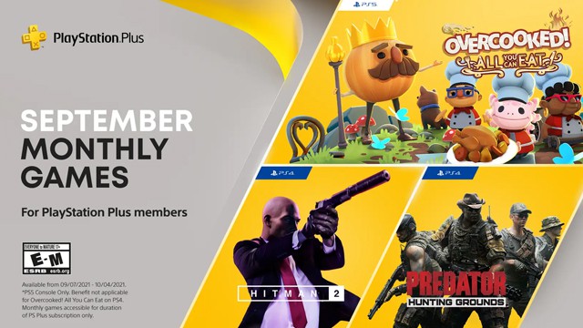 Overcooked! All You Can Eat, Hitman 2 & Predator: Hunting Grounds are your PS Plus offerings for September