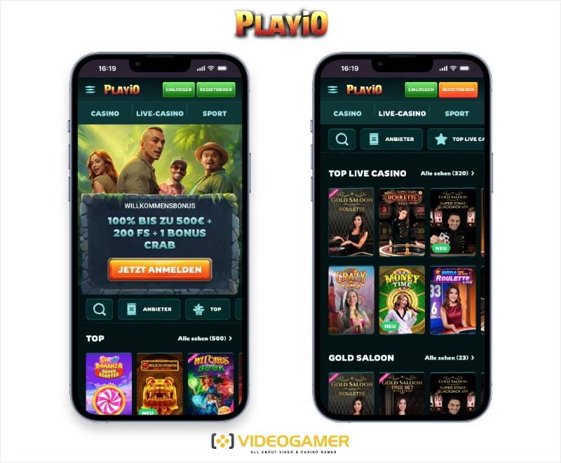 Playio Casino mobile Version für Deutschland
