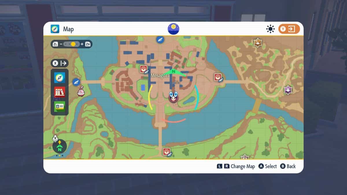 A screenshot showcasing the map in a video game.