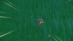 Pokemon-Scarlet-And-Violet-Indigo-Disk-Catch-Litten-Pokemon-Startled-in-Grass
